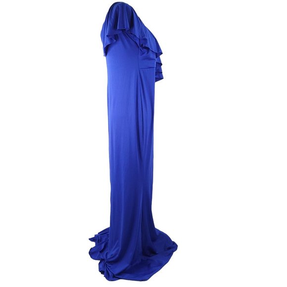 Molliya Maternity Maxi Dress Womens Size XL Sleeveless Blue Ruffle Stretchy NEW - Picture 9 of 12